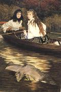 On the Thames a Heron (nn01) James Tissot